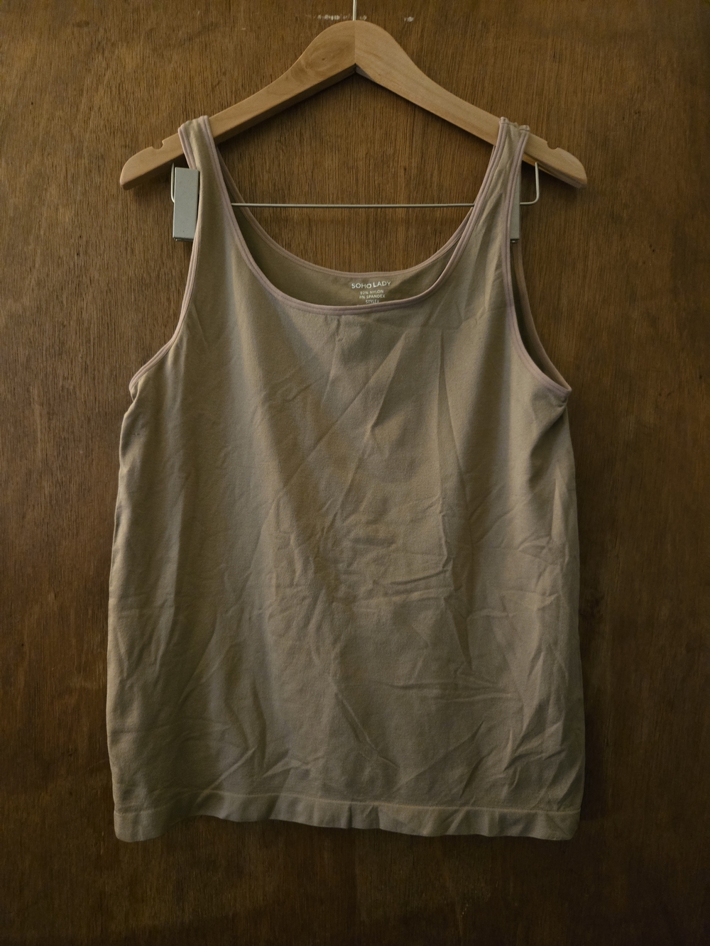 Soho Style Beige Scoop Neck Tank Top 2x/3x